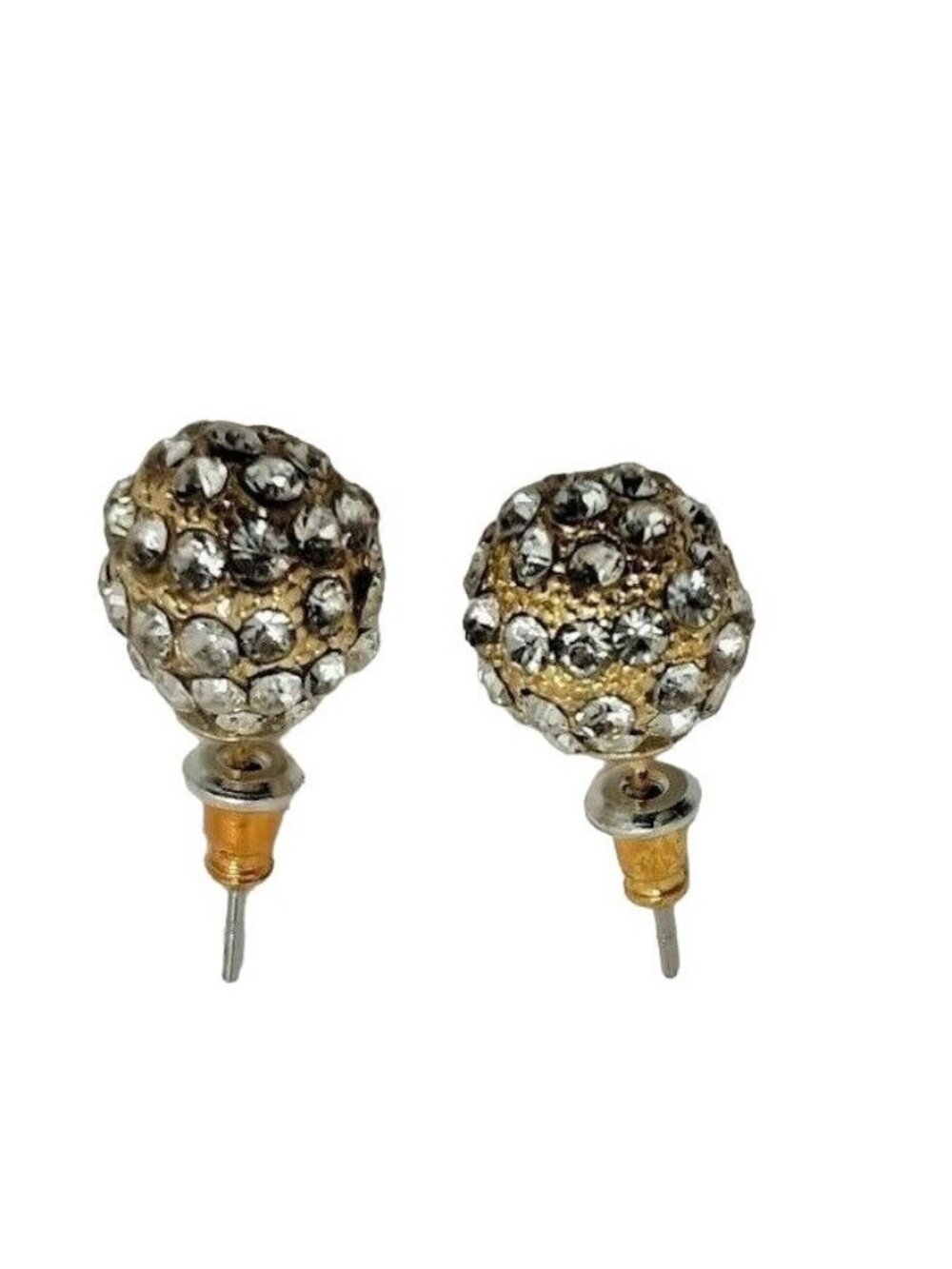 Rhinestone Earring Globe Disco Ball Stud Elegant Prom Wedding Formal